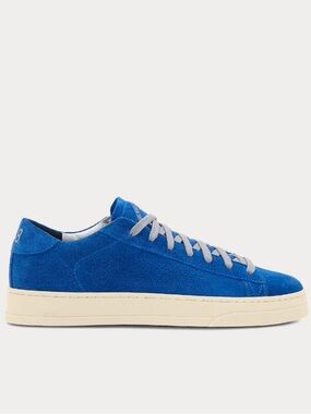P448 Blue Suede Sneakers with Grey Laces